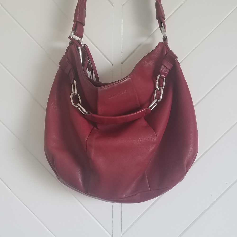 Calvin Klein leather shoulder bag
